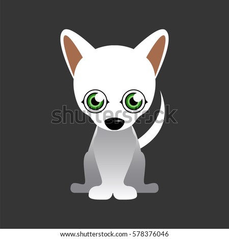 Isolated cute dog on a white background, Vector illustration