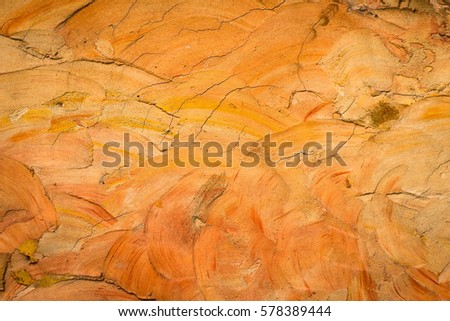 Orange cement wall background and textured