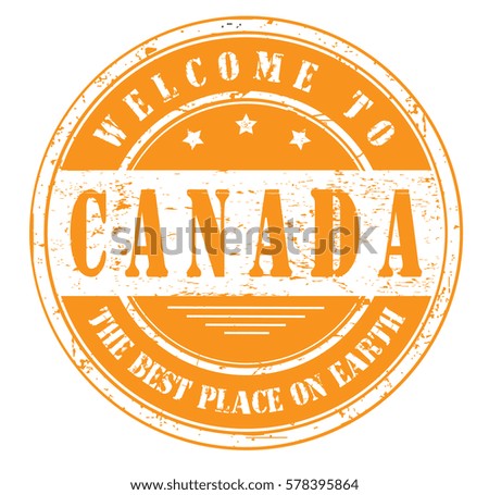 grunge stamp "welcome to Canada, the best place on Earth", vector illustration