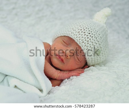 Newborn Premature Baby sleeping Royalty-Free Stock Photo #578423287