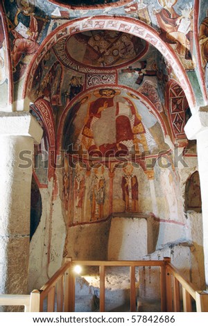 Ancient fresco in Cappadocia
