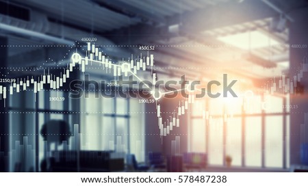 Sales dynamics and growth concept . Mixed media Royalty-Free Stock Photo #578487238