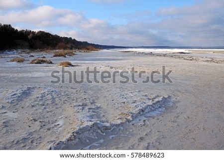 Winter in the bay of the Baltic Sea