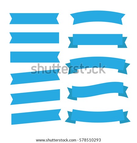 Flat vector ribbons banners flat isolated. Ribbons banners Royalty-Free Stock Photo #578510293