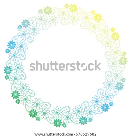 Beautiful gradient frame. Color silhouette  frame for advertisements, wedding and other invitations or greeting cards. Raster clip art.
