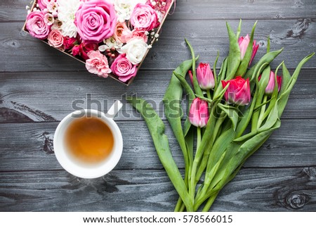 macaroon flowers background