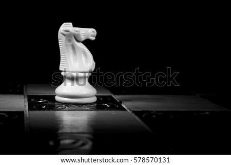 Chess photographed on a chessboard