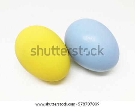  Easter eggs on white background