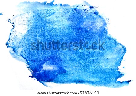 Blue watercolor brush strokes Royalty-Free Stock Photo #57876199