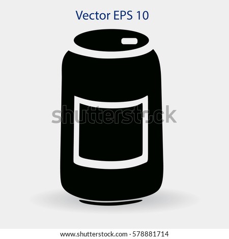 Tin icon. Vector illustration