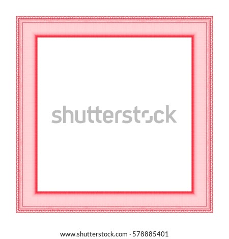 Pink frame Isolated on white background, Clipping path 
