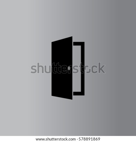 Open door icon, exit vector illustration Royalty-Free Stock Photo #578891869