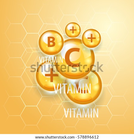Vitamins. Medicine or science vector illustration