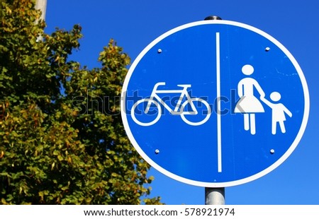Bike and pedestrians