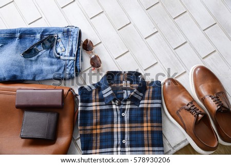 Set of mans fashion and accessories