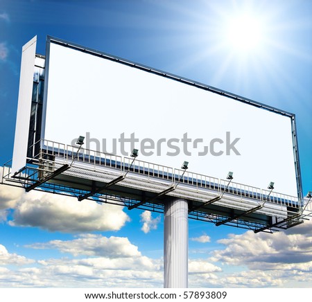 Blank Mega Billboard in the Skies