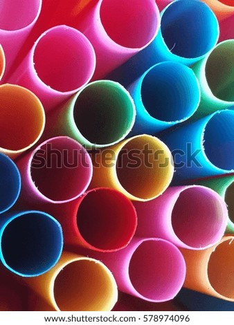 Circle of tube colorful
