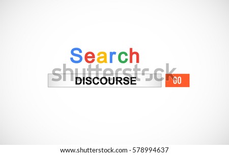 discourse  word search engine box internet web look illustration design vector Royalty-Free Stock Photo #578994637