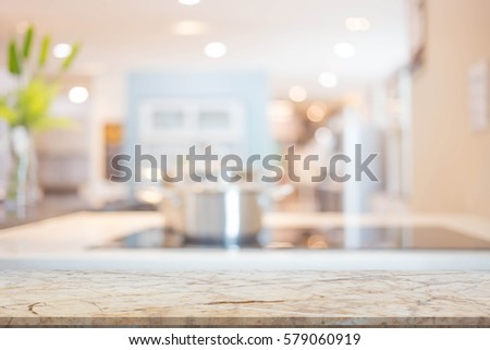 Blur image of modern Kitchen Room interior. Kitchen Room. Royalty-Free Stock Photo #579060919