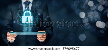 Cybersecurity and information technology security services concept. Login or sign in internet concepts.