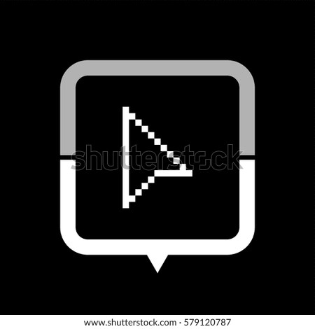 arrow cursor  - black vector icon
