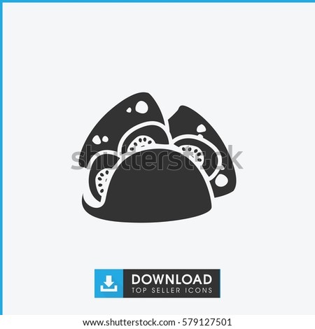 taco icon illustration isolated vector sign symbol