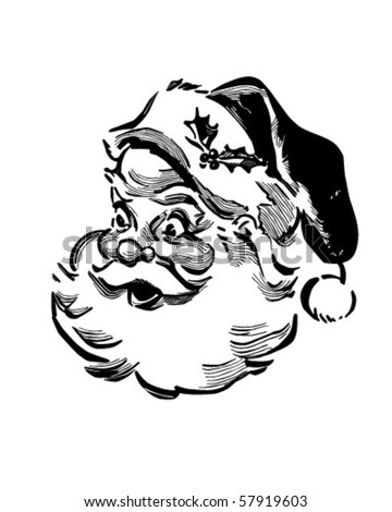 Santa - Retro Clip Art