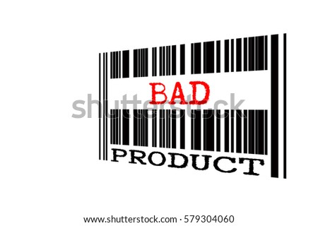 bar code with conceptual text isolated white background