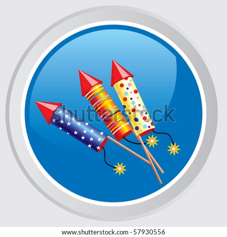 Vector icon. Image celebratory firecrackers