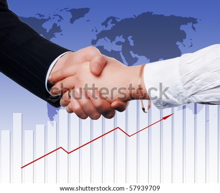 Handshake on an abstract background. The symbol of a successful business.