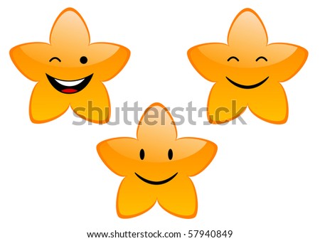 vector set of cartoon stars