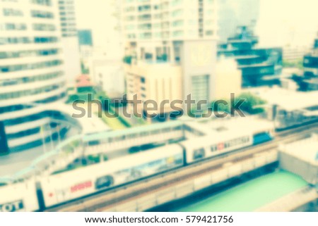 Picture blurred  for background abstract and can be illustration to article of building city and metro