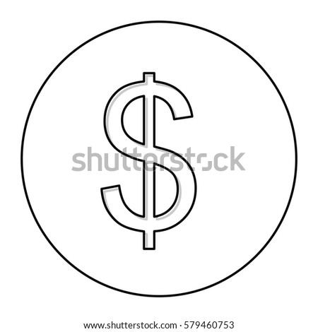 Dollar currency symbol icon image, vector illustration