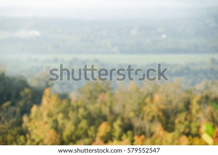 Abstract Blurry background of Autumn mountains and sky - Blurred picture