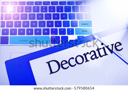 Decorative word / term  in business concepts, technology background in laptop and notepad