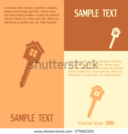 Vector illustration of house key