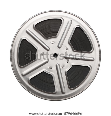 Film reel isolated on white background