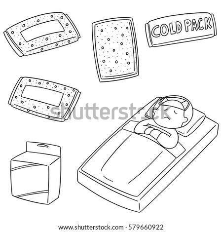 vector set of cold pack Royalty-Free Stock Photo #579660922