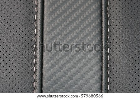 car leather sewing interior details
