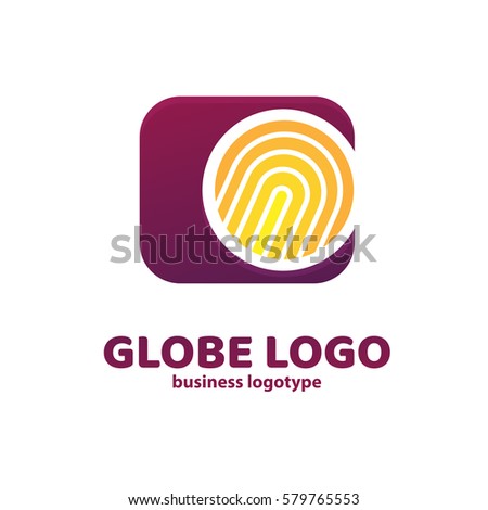Logo design Earth vector template flat simple sign