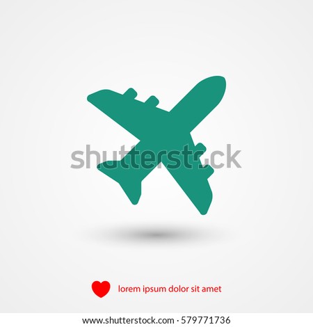 aircraft icon vector
