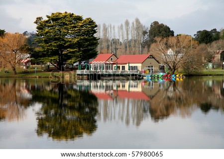 lake daylesford, victoria, australia Royalty-Free Stock Photo #57980065