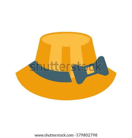 Female Straw Hat With Ribbon And Bow, Part Of Summer Beach Vacation Series Of Illustrations