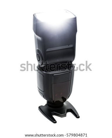 External flash and red infrared light firing  isolated on white background with clipping path
