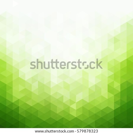 Abstract green light template background. Triangles mosaic Royalty-Free Stock Photo #579878323
