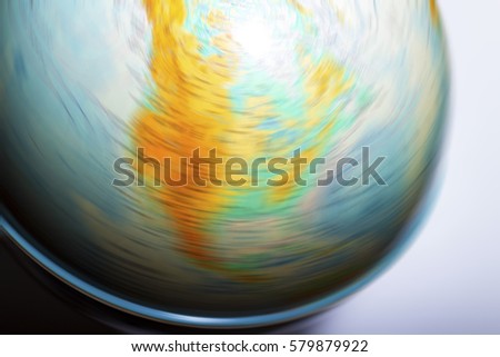 Blurred globe