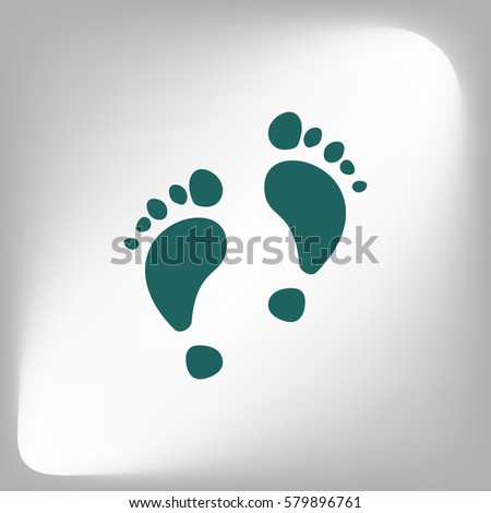 Vector footprint icon. Illustration for web