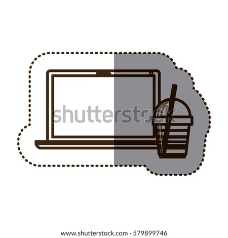 coffee espresso technology communication icon, vector illustration