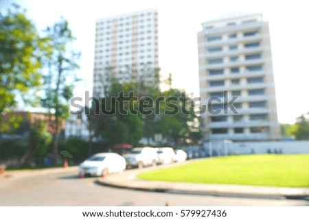 Picture blurred  for background abstract and can be illustration to article of building and park