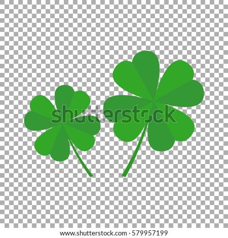 Four leaf clover icon vector isolated Royalty-Free Stock Photo #579957199